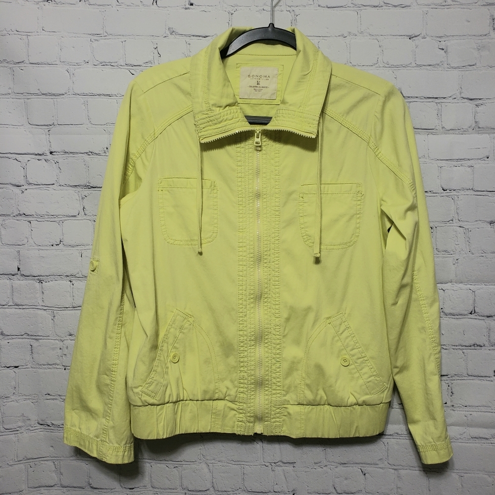 Sonoma Sz Med Lime/Neon Yellow Zip Jacket - Picture 13 of 16